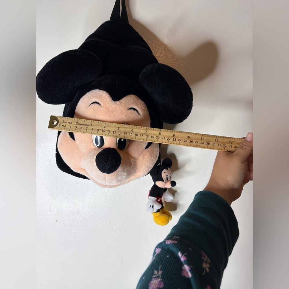 Disney Vintage Mickey Mouse Head Plush Backpack - Picture 6 of 8